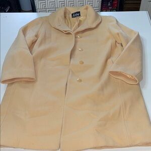 Vintage Loring Fortsmann yellow wool coat medium/ large